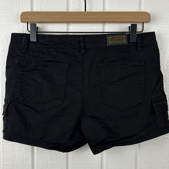 Guess Black Cargo Micro Shorts Y2K Summer Size 29 - Picture 5 of 6